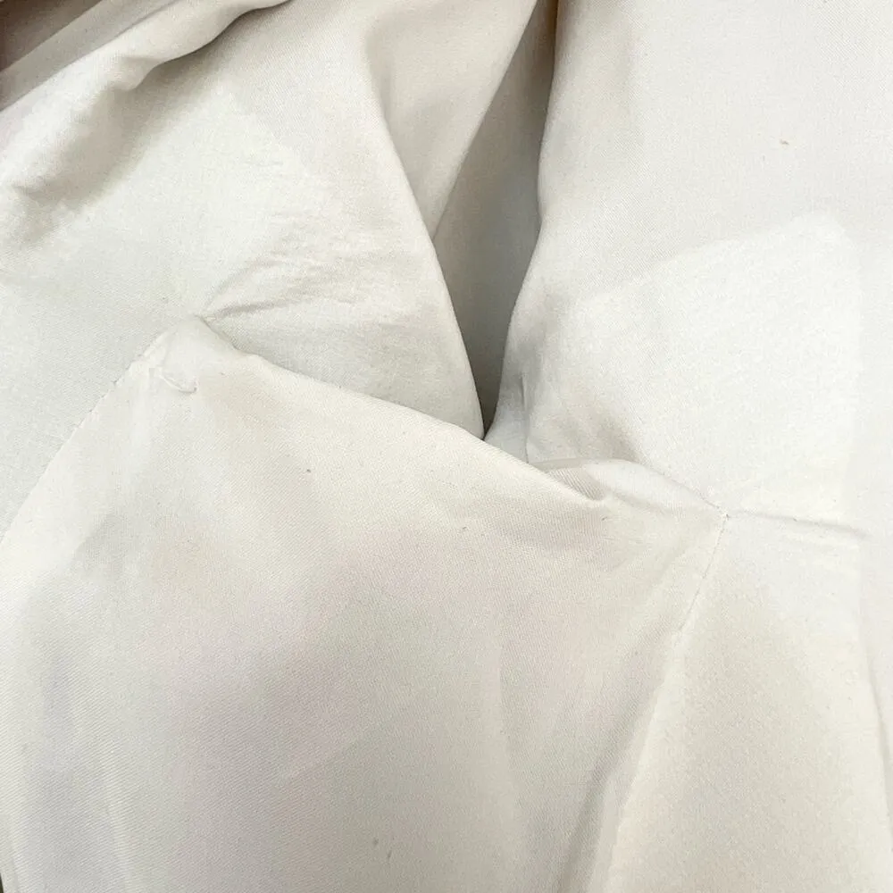 DKNY midi coat long blazer duster lightweight beige tan size medium women - Image 11