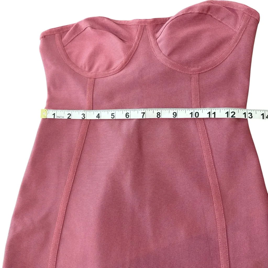 Pretty Little Thing Rose Frill Hem Bandage Midi Dress - SZ‎ 6 - Image 7