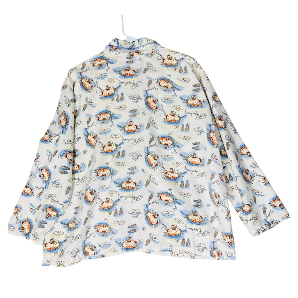 VINTAGE ASHLEY TAYLOR Flannel Pajama Set White Size 2X - Image 5