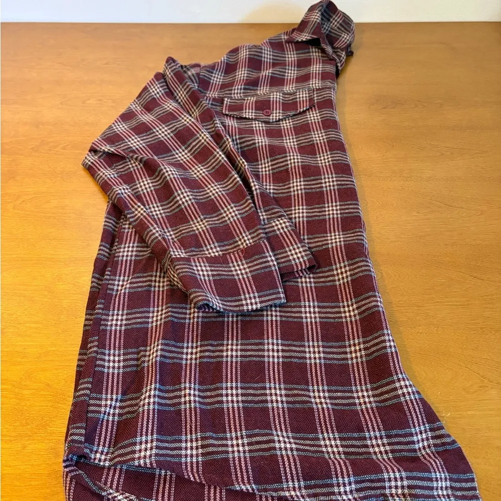 PrettyLittleThing Burgundy and White Plaid Shirt - Image 6