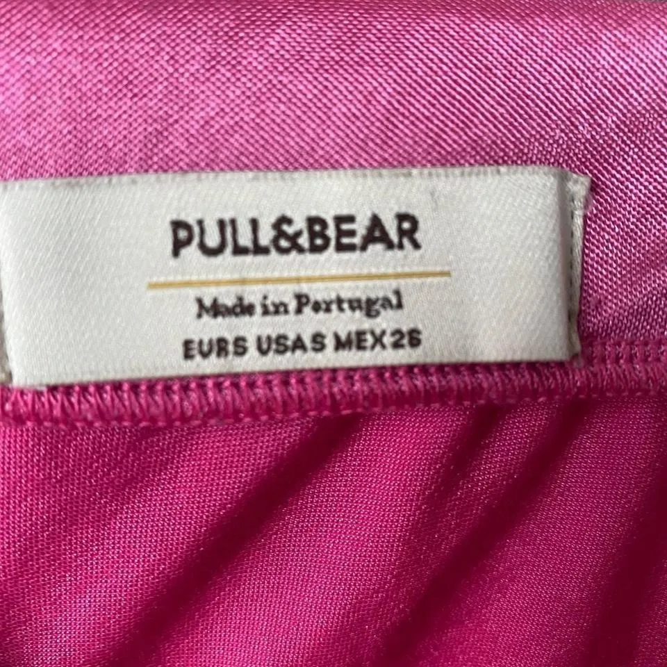 Pull‎ & Bear sz S hot pink long maxi skirt - Image 5