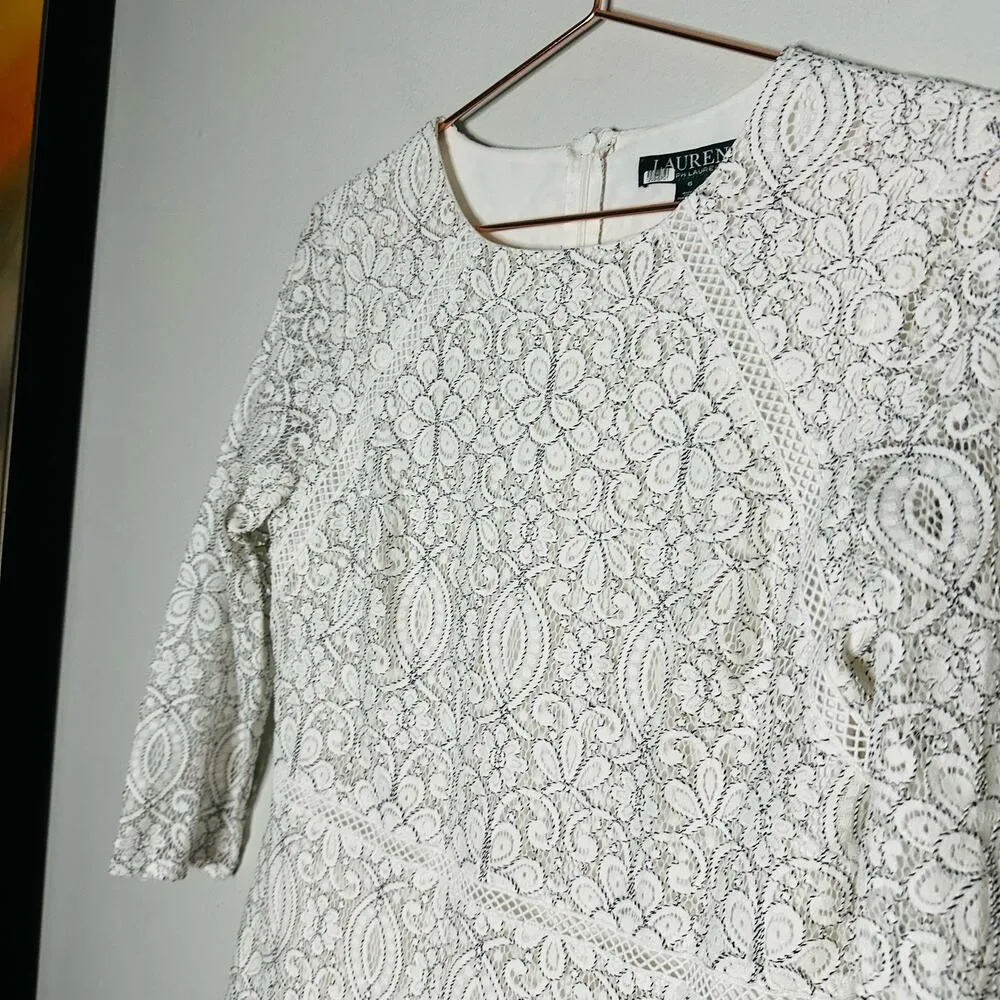 LAUREN RALPH LAUREN White Halima Tiered Lace A - Image 8