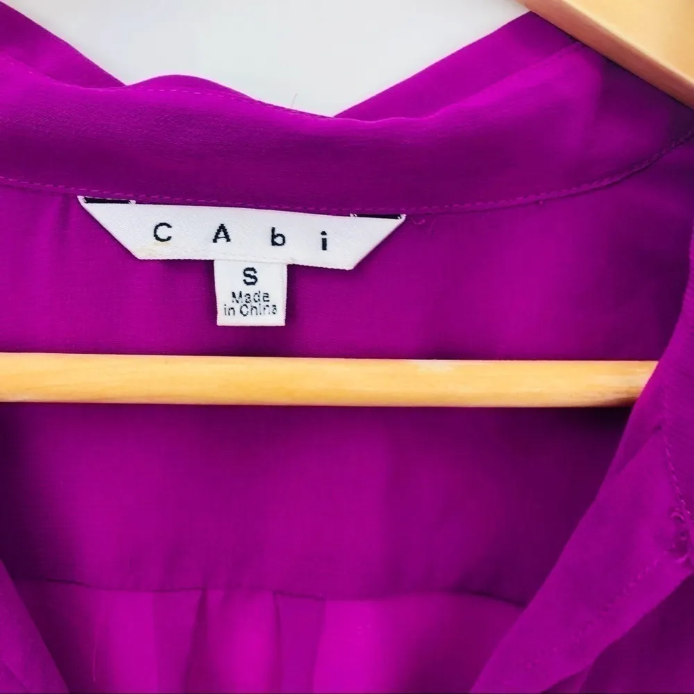 CAbi‎ Purple Passion Sheer Button Down Tunic A005 - Image 2
