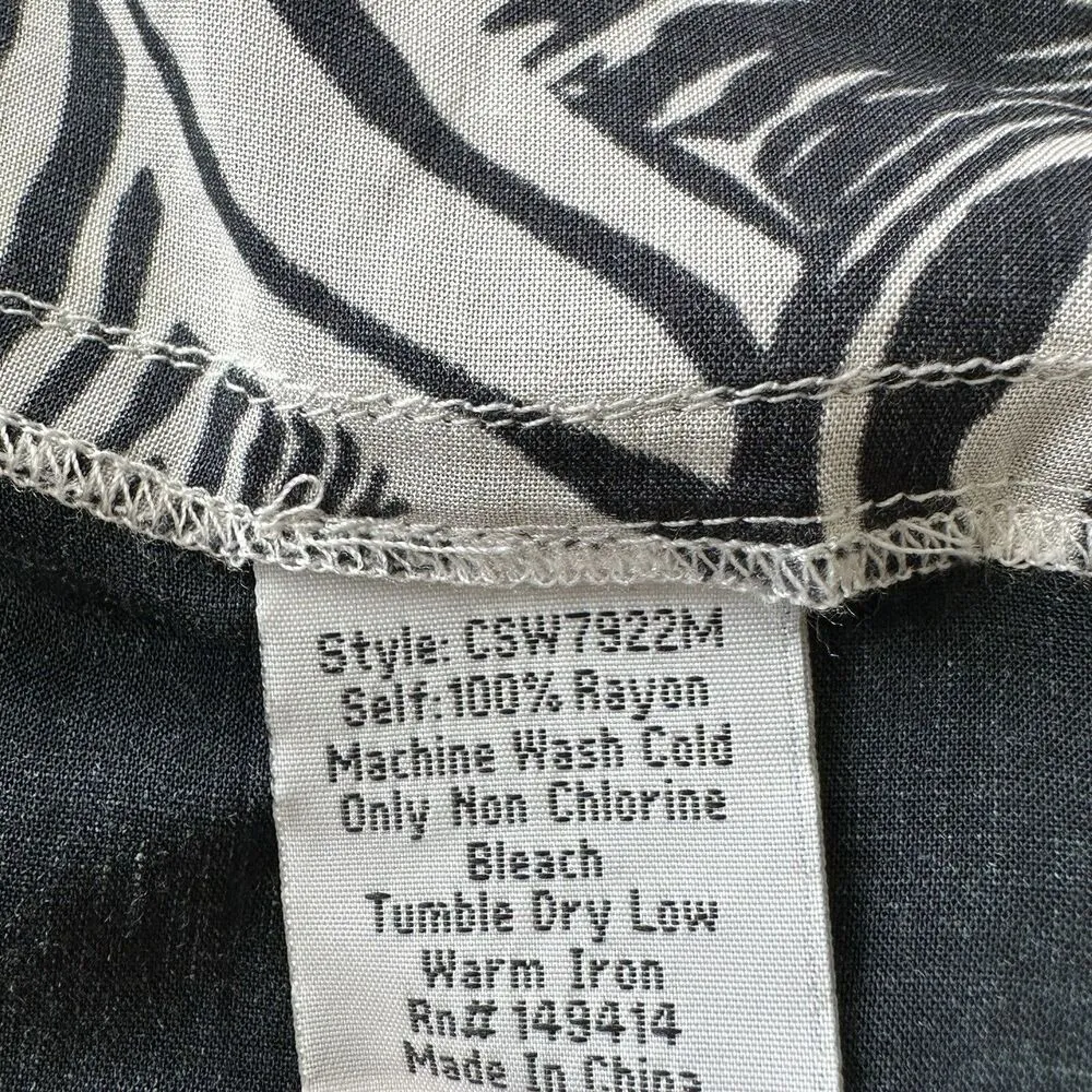 Johnny Was Rayon Wrap MIDI Skirt Floral Zebra Print pockets Size XS - Image 8