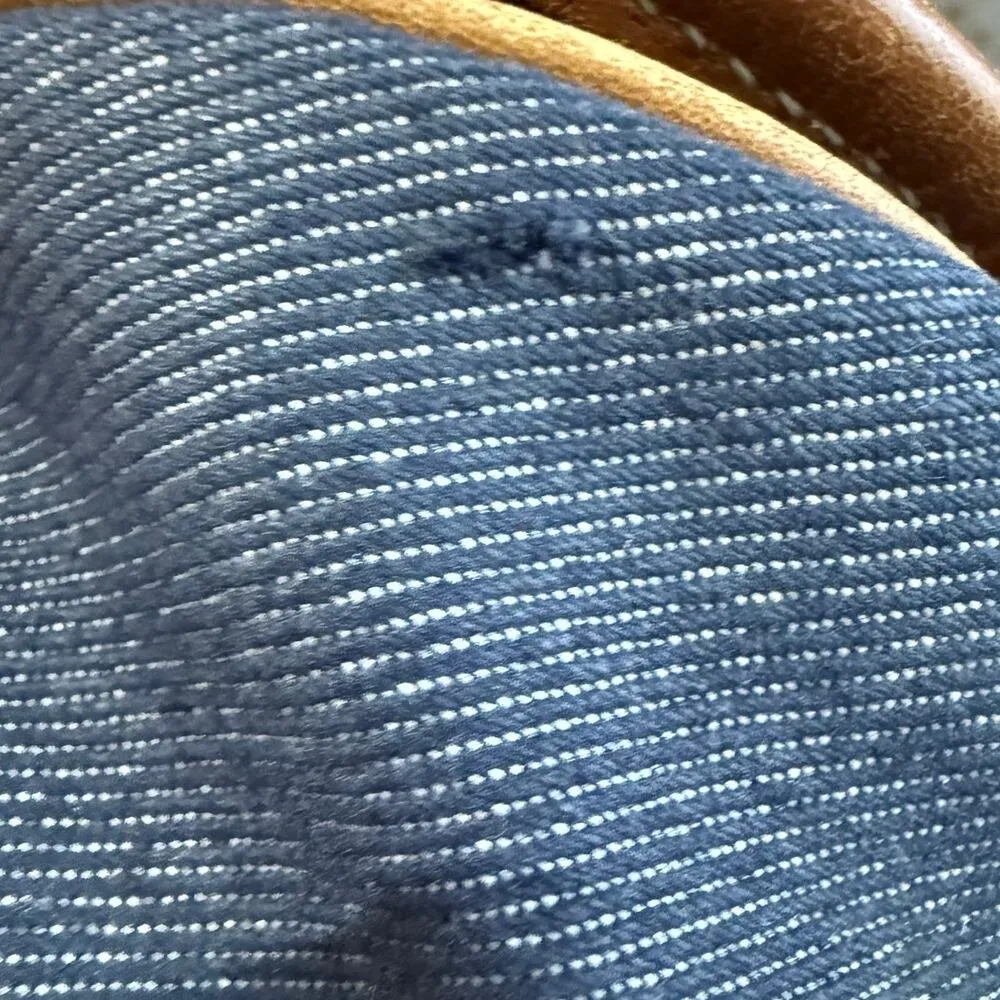 y2k COACH Vintage Denim Suede Striped Crossbody  Shoulder Bag - Image 13