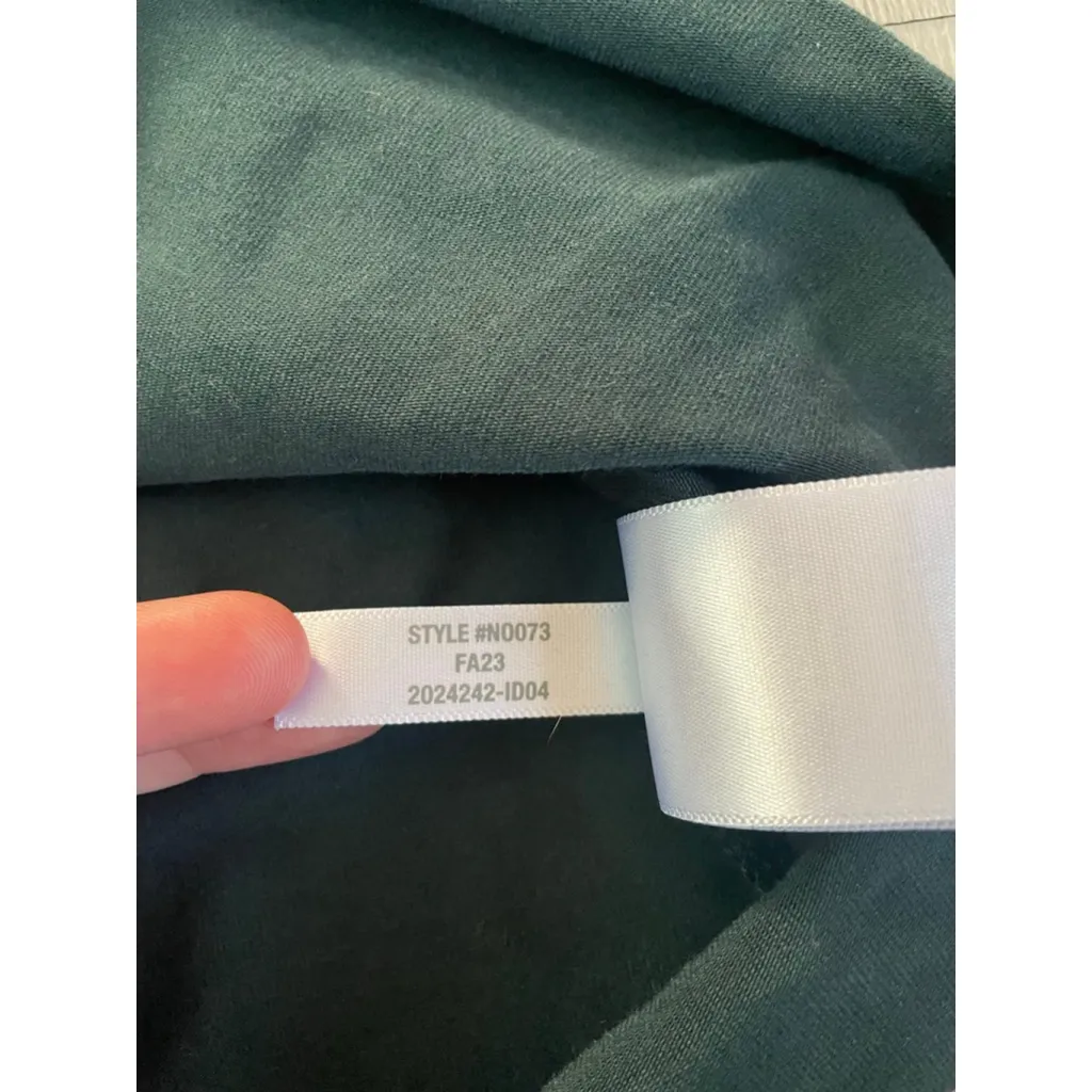 Madewell Twist Front Long Sleeve Top Green XS Fitted V-Neck ~ Size XS - Image 7