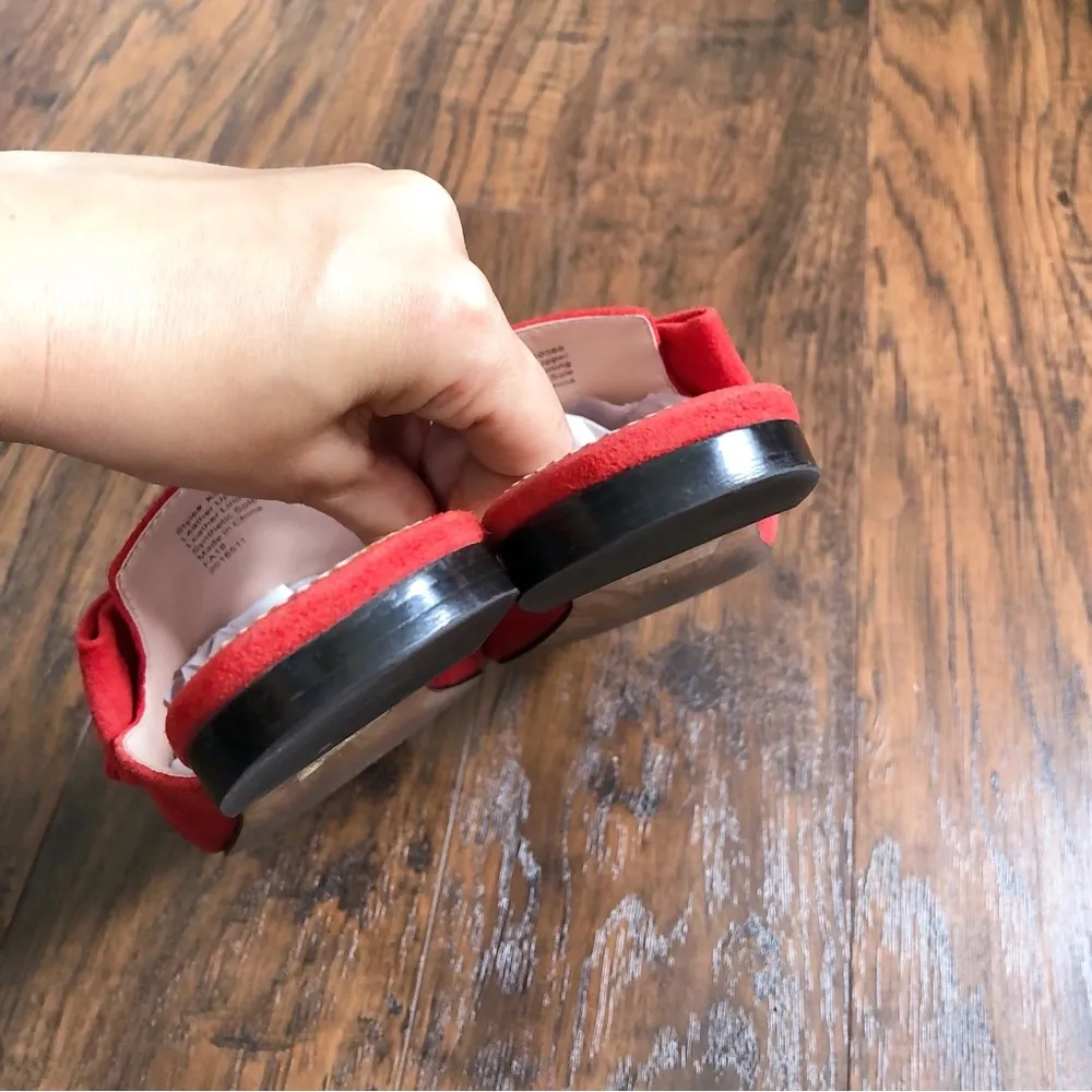 J Crew • Marina pointed toe slide mule Cerise red suede leather slip on - Image 7