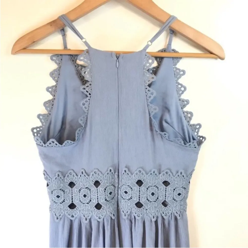 Lulu’s This is Love Sky Blue Lace Cutout • maxi dress • lace • sundress - Image 8