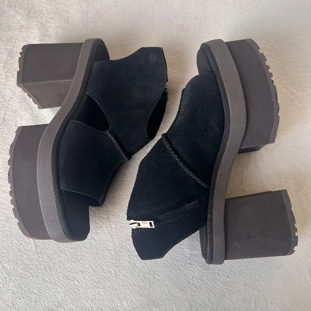 UGG Women's Black New Heights 4" Platform  Sandals  Size US 9 - Image 7