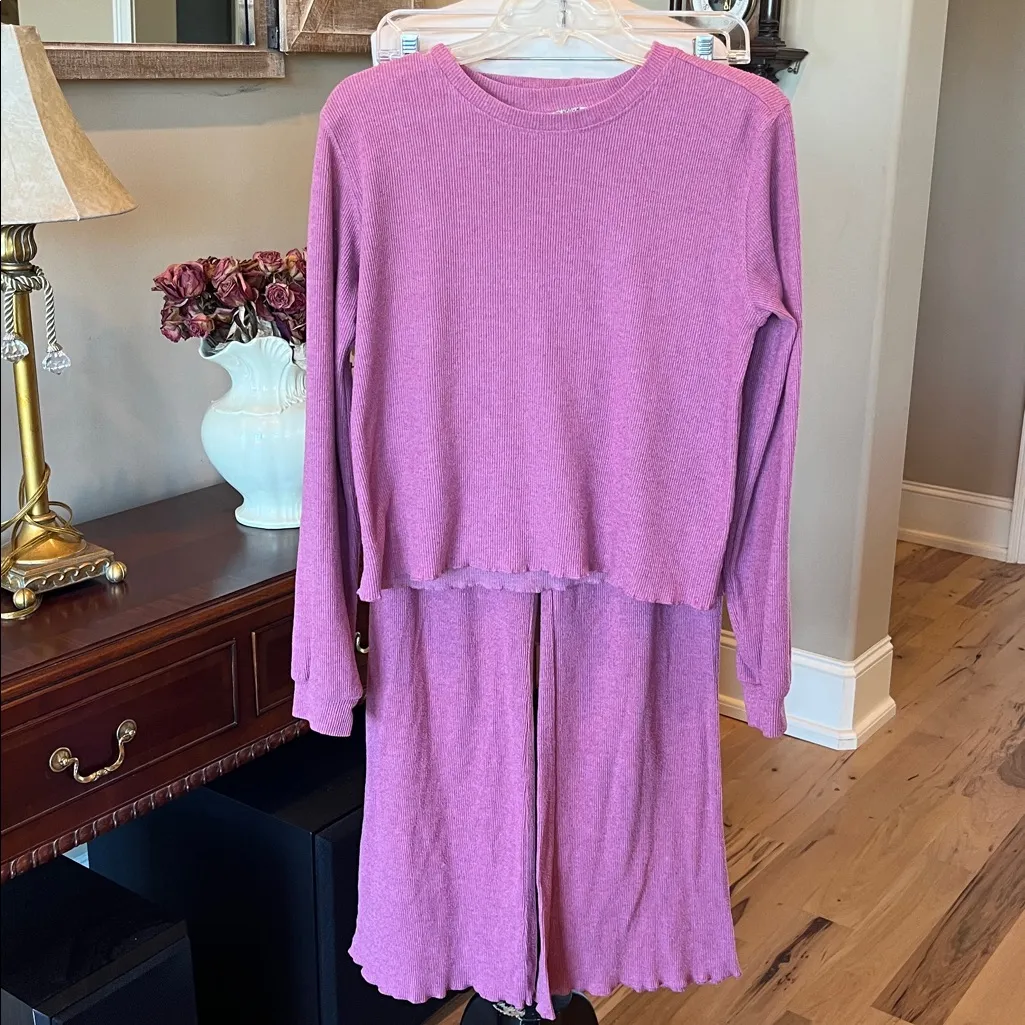 BB Dakota Comfy Cozy Pajama Set Berry Pink - Image 5