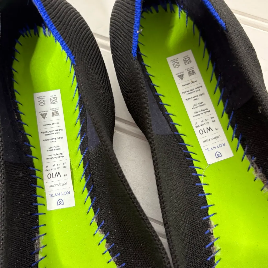 Rothy’s black round toe flats size 10 - Image 5