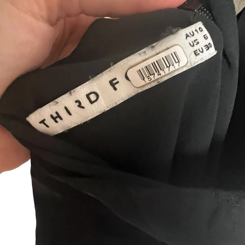 Third Form Black Paisley Triangle Cut Out Sleeveless Midi Dress Size 6 - Image 14