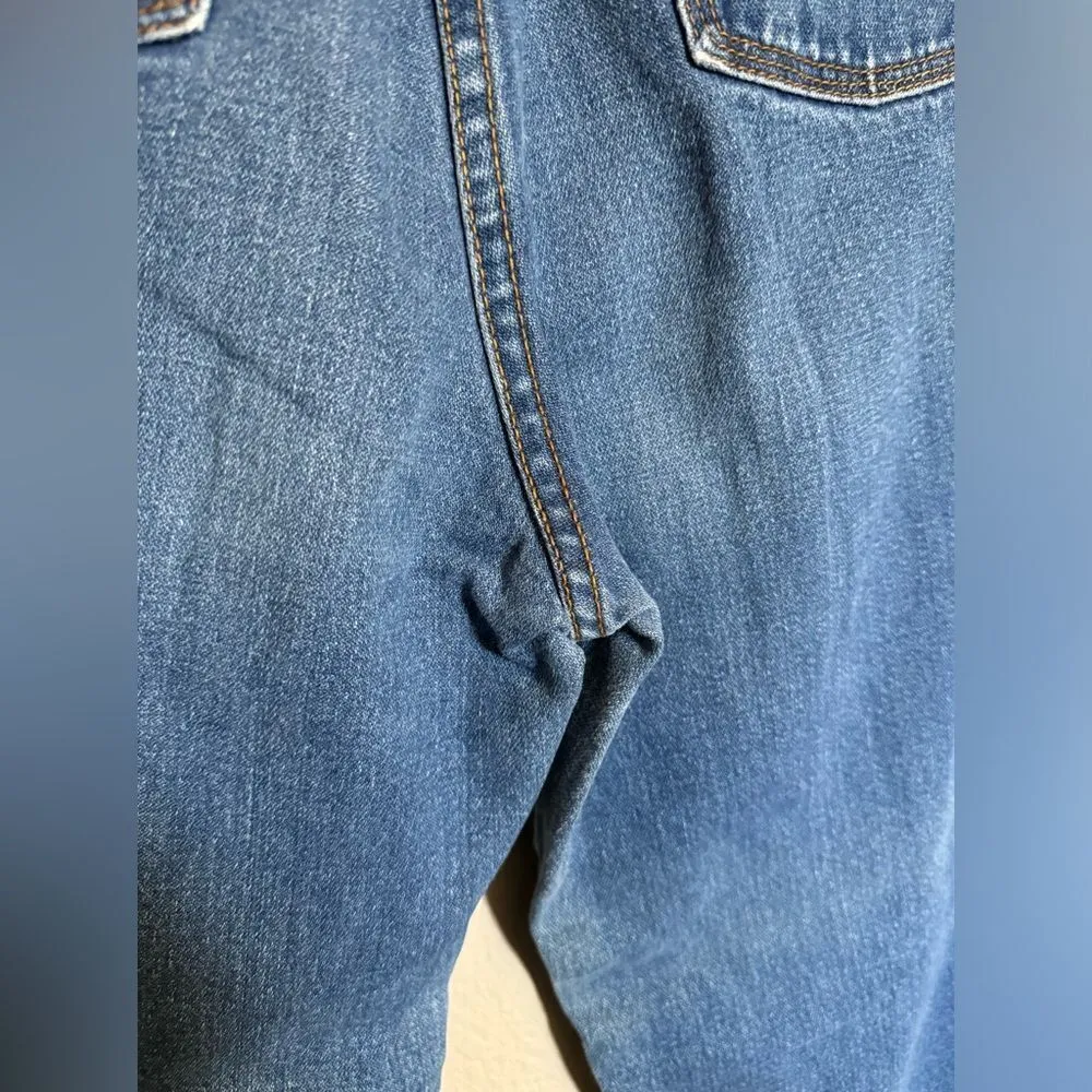 Vintage Britannia Wide Leg Sailor‎ Jeans Sz 4 Distressed High Rise - Image 6