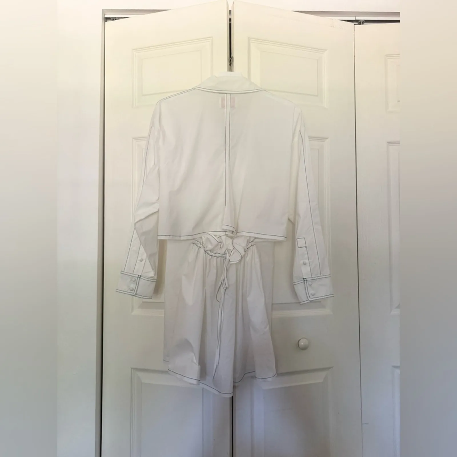 NWT SOLID & STRIPED The Emerson Marshmallow White Cotton Poplin Dress Small - Image 12