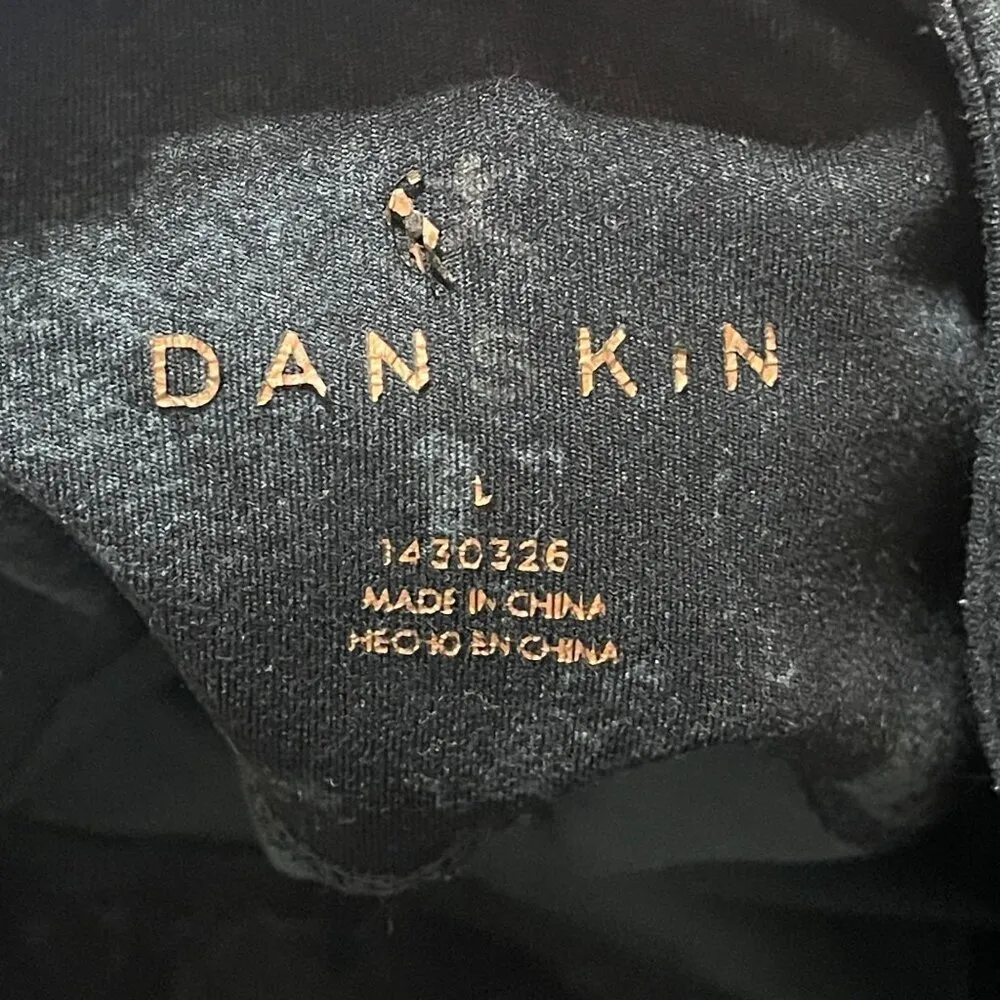 Danskin Women's Legging Athletic Tie Dye Black Gray Size L Large Pockets - Image 3