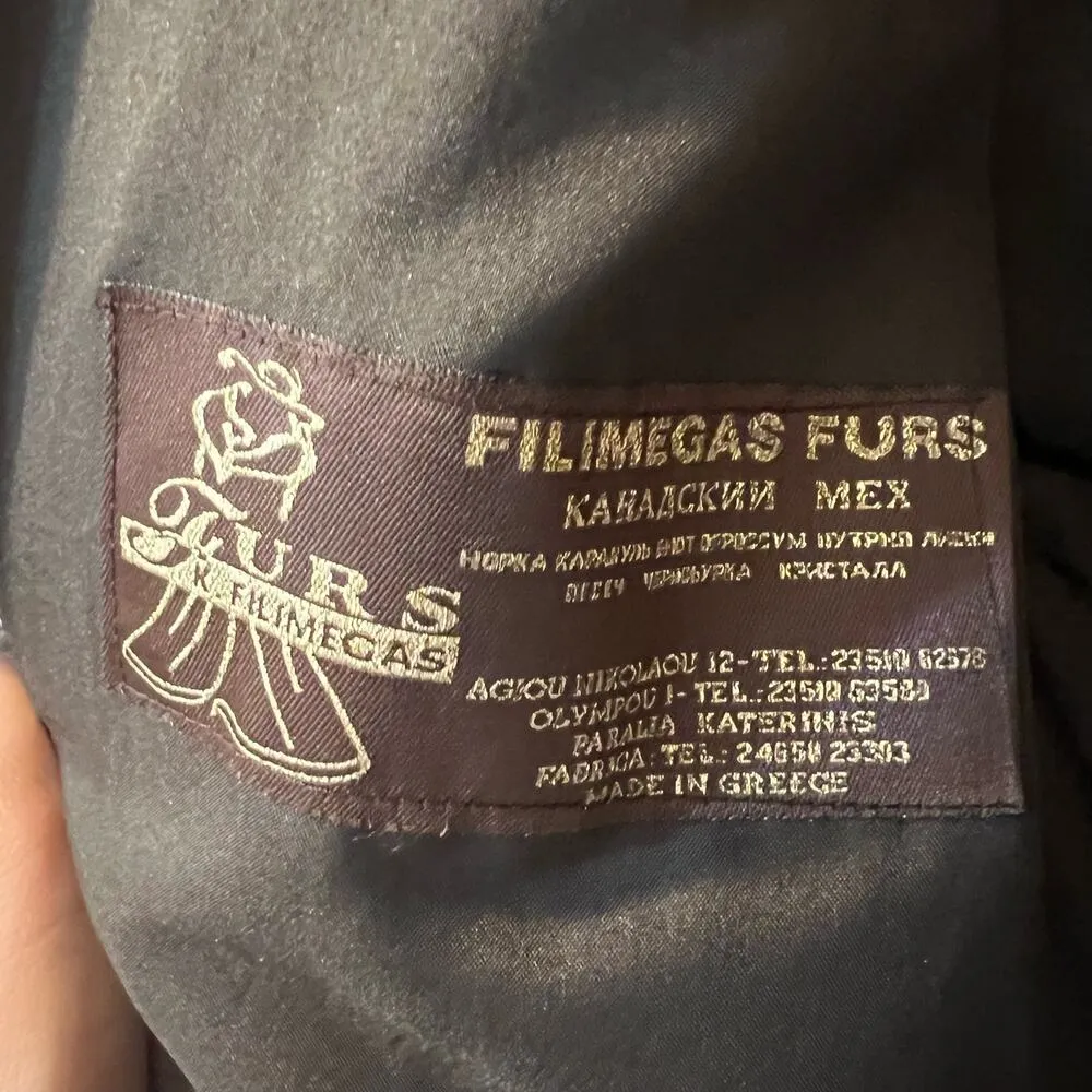 Vintage Filimegas Brown Mink Long Fur Winter Coat Size Medium - Image 15