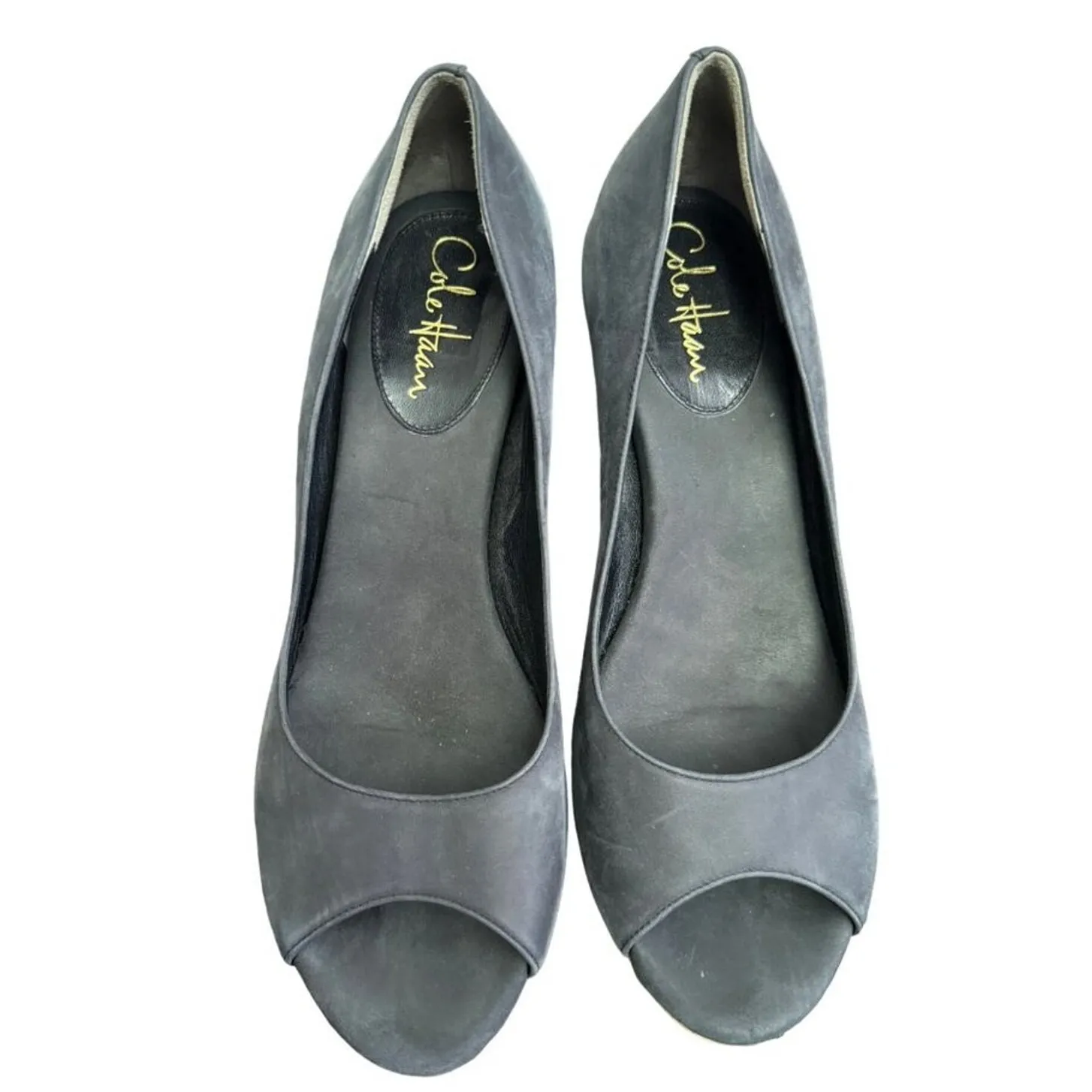 Cole Haan Patricia Blue Leather Cork Espadrille Preppy Casual size 10B Regular - Image 2