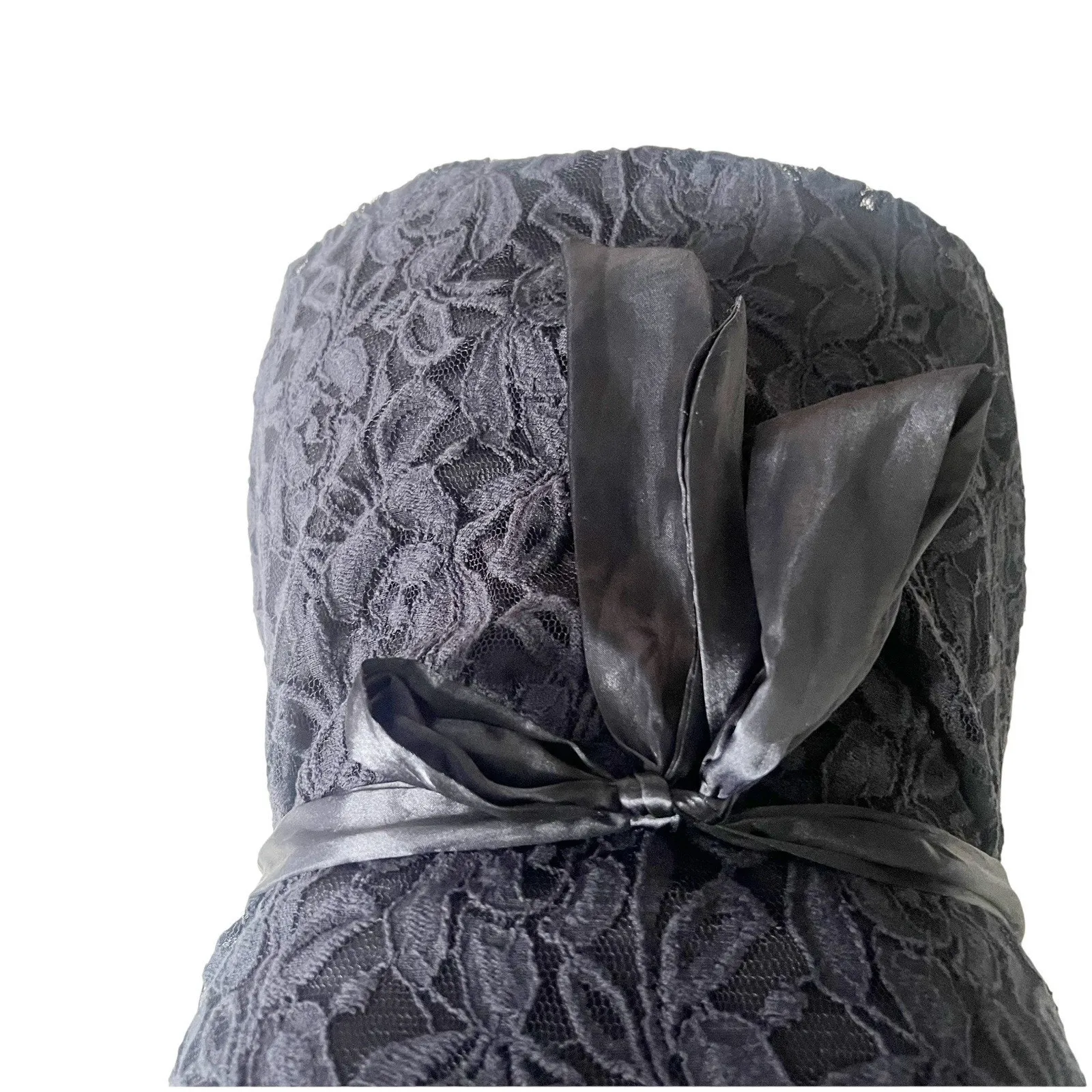 Wet Seal Black Lace Ruffled Satin Tie Y2K Tank Whimsygoth Size Medium Black - Image 9