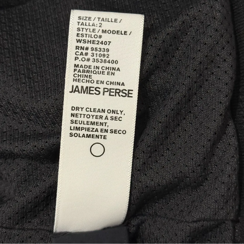 James Perse Yosemite Mixed Media Sherpa Jacket Puffer Fleece Medium Black Chic - Image 10