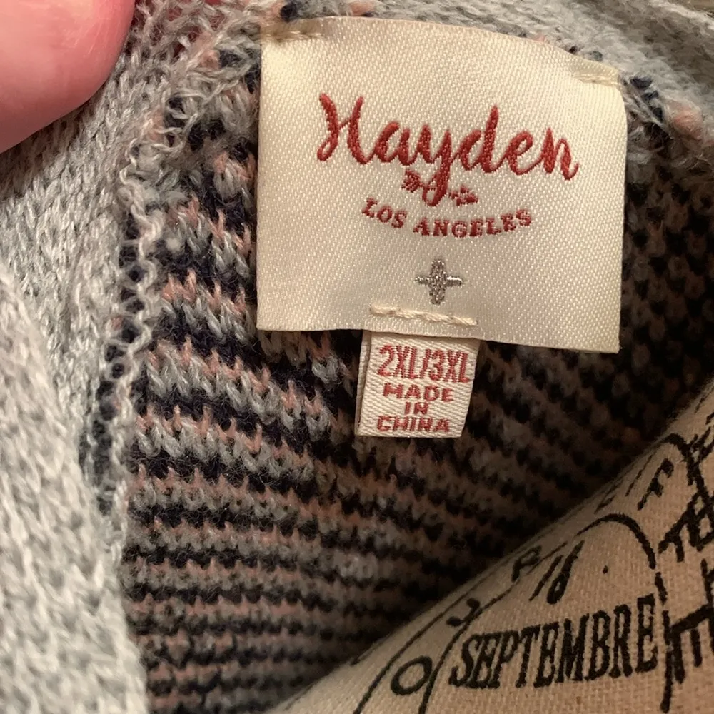 Hayden open front cheetah print cardigan duster 2XL/3XL gray/pink/black - Image 5