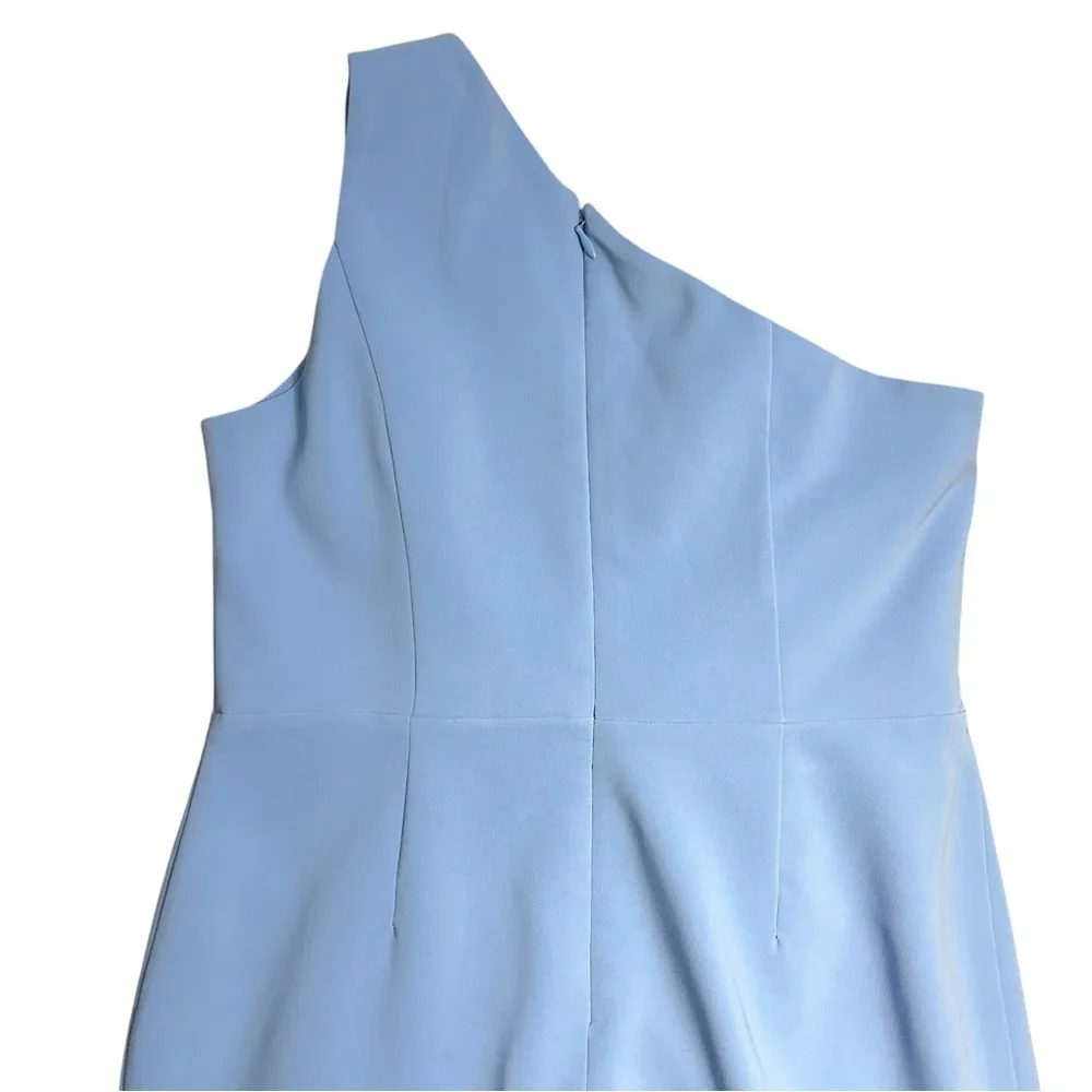 Lavish Alice Cornflower Blue One Shoulder Knee Length Cocktail Dress Womens 12 - Image 7