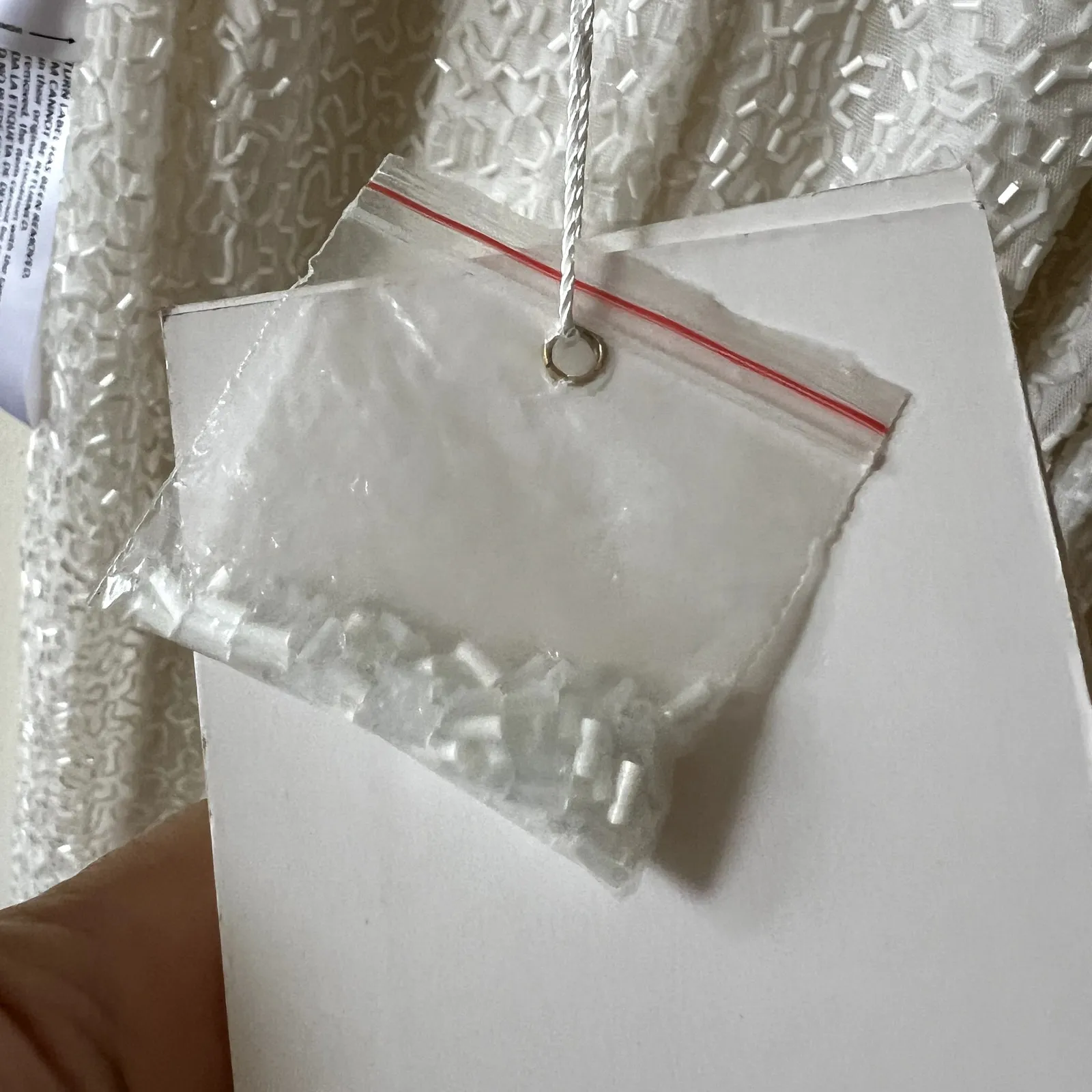 Mac Duggal White Beaded Sleeveless High Neck Column Dress Gown Size 8 C10 - Image 8