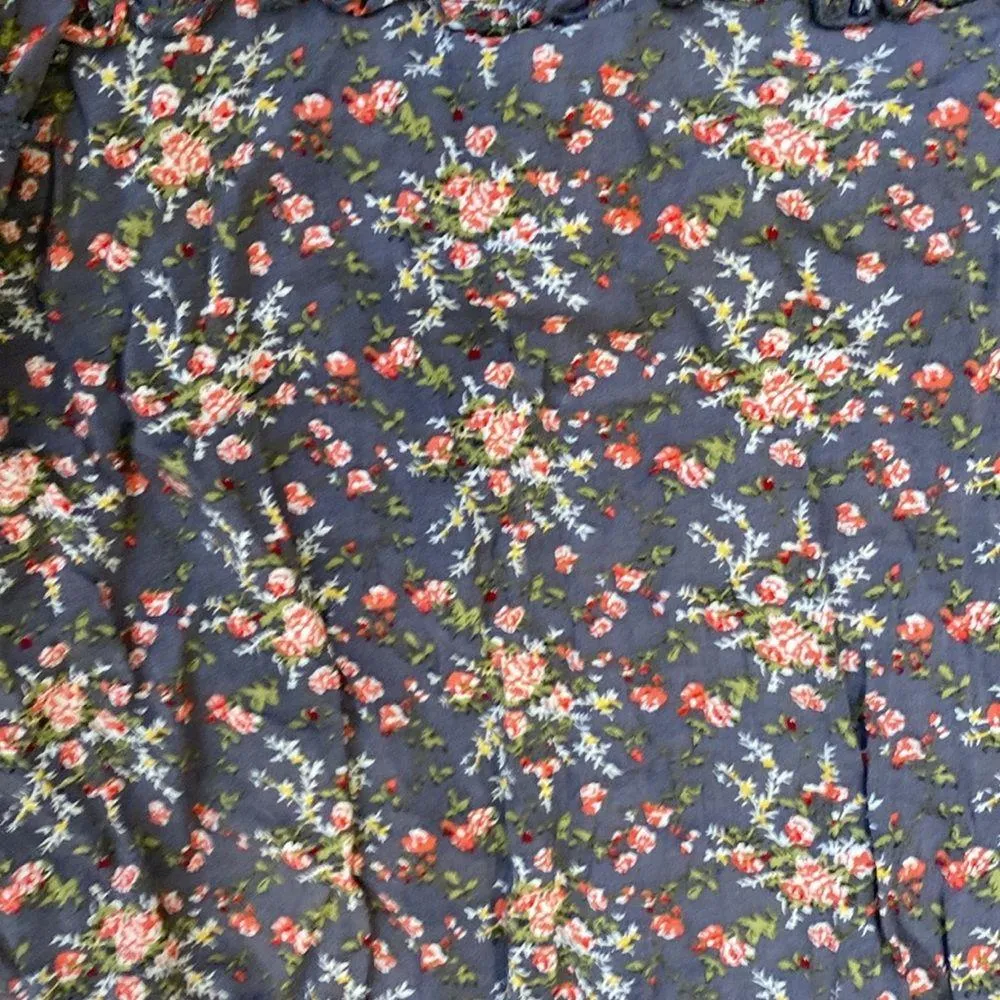 Lucca Couture Floral All Over Print Mini Dress Ruffle Scoop Neck EUC Sz Lg - Image 15