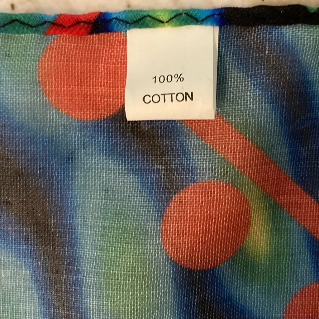 Attosecond Multicolor Science Retro Pattern Scarf Blue - Image 4