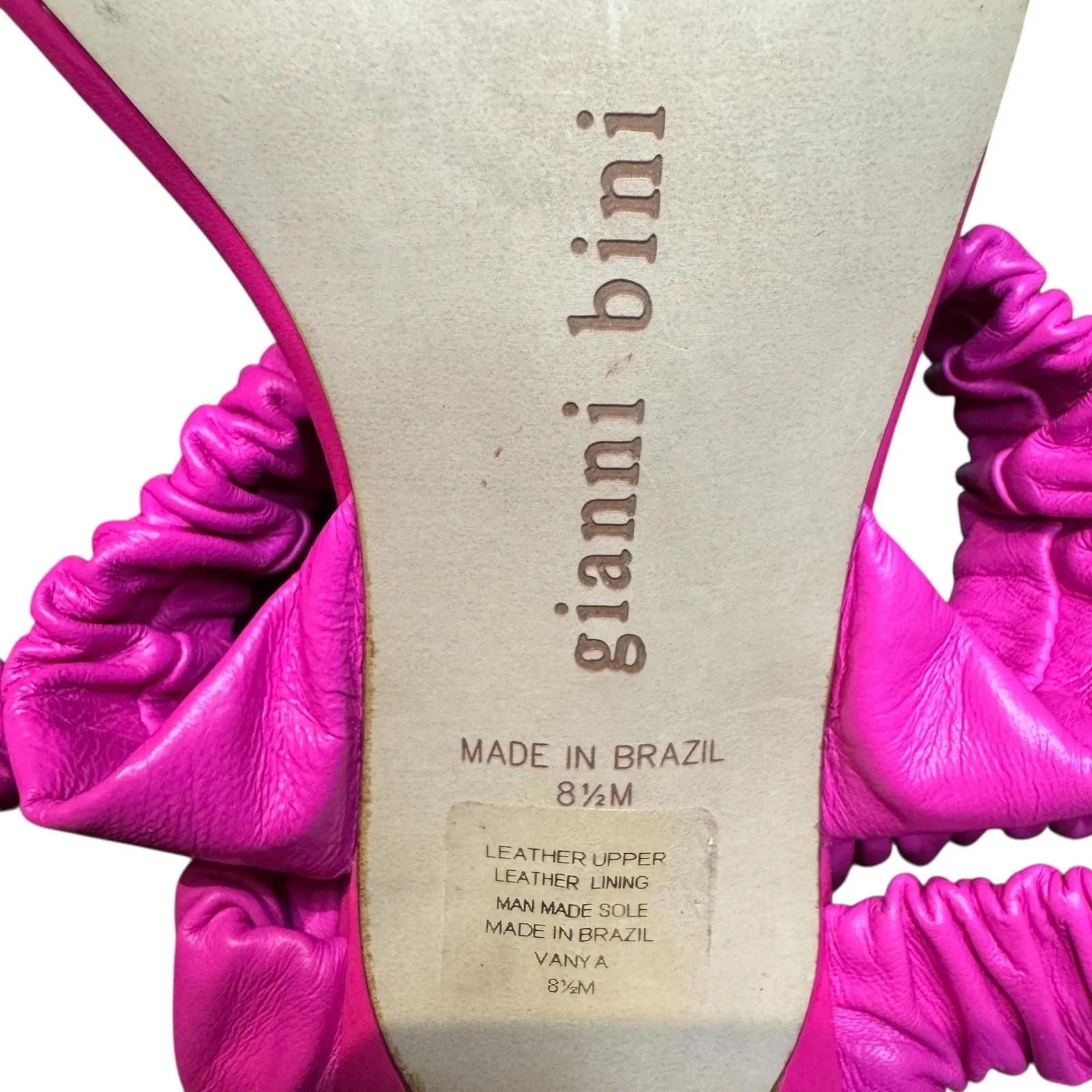 Gianni Bini Shoes Womens Size 8.5 Pink Vanya Ruched Strappy Square Toe Sandals - Image 11