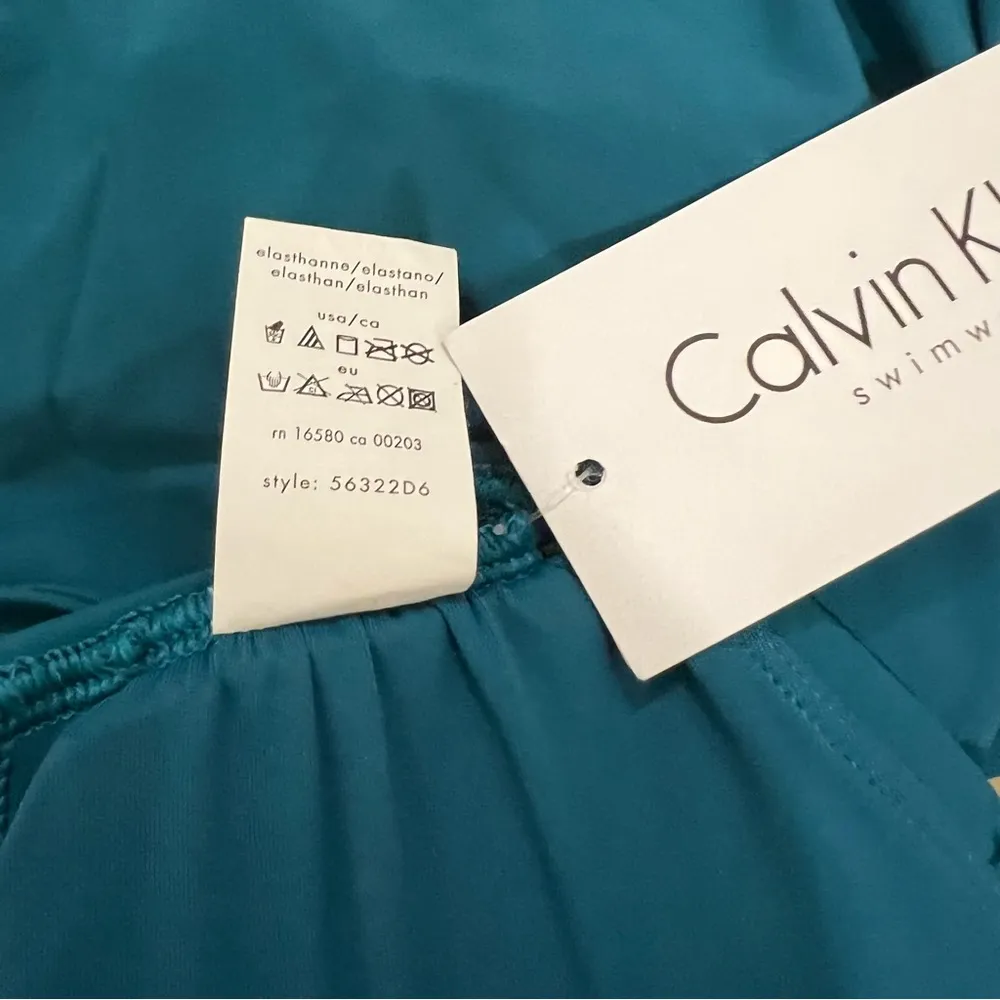 Calvin Klein One Piece Swimsuit in Teal, Size 6, NWT - Image 4
