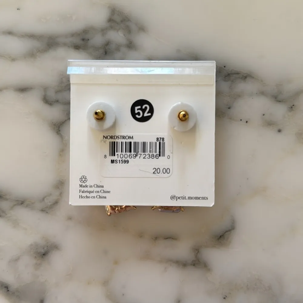 NWT Petite Moments Allie Earrings – Gold Plated with Crystals ✨ Purple - Image 4