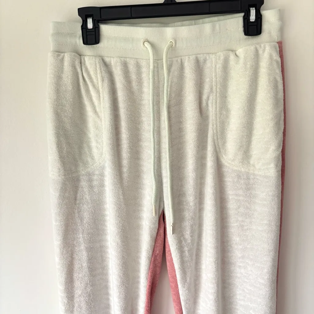 L*Space Back At It Pants Primrose Cream Velour Loungewear Jogger Athleisure Cozy - Image 4