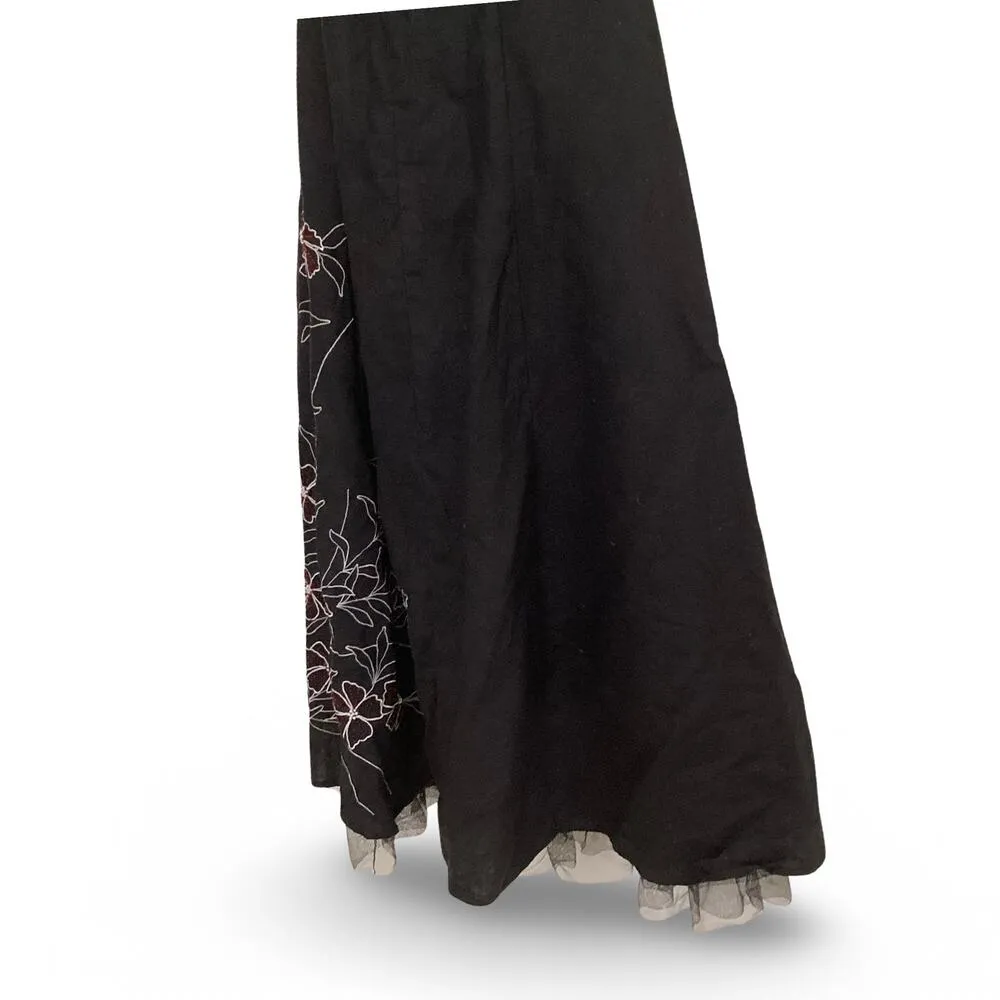 Nikki Valentine Irish Linen Dress Black Size 4 - Image 3