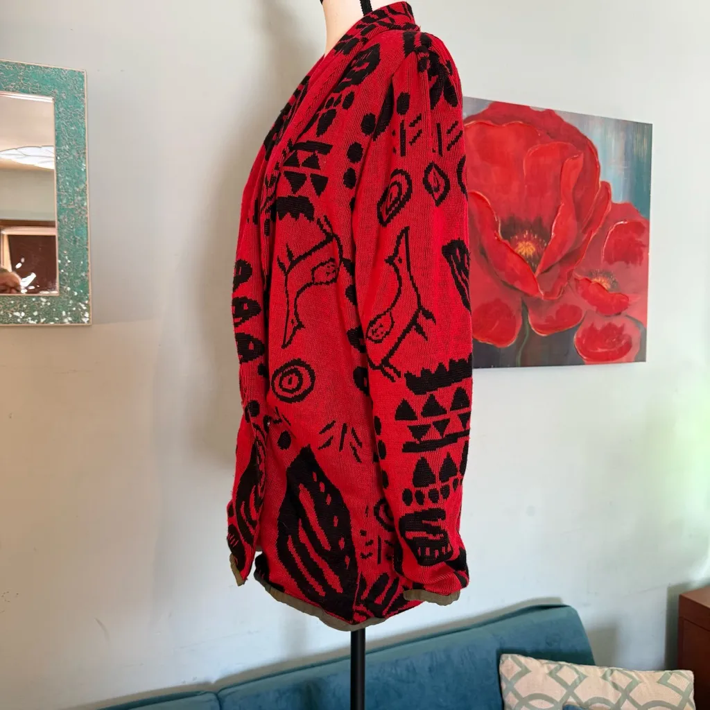 WOMENS VINTAGE Art To Wear JACKET LADIES MEDIUM M LINED Blazer Top - Image 3