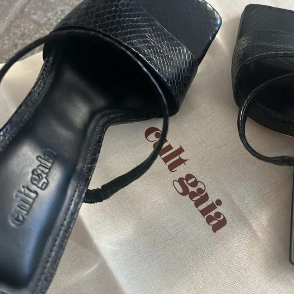 Cult Gaia x Revolve BLACK Rene Cut-Out Heel Sandals, EU39 NEW +DustBag - Image 12