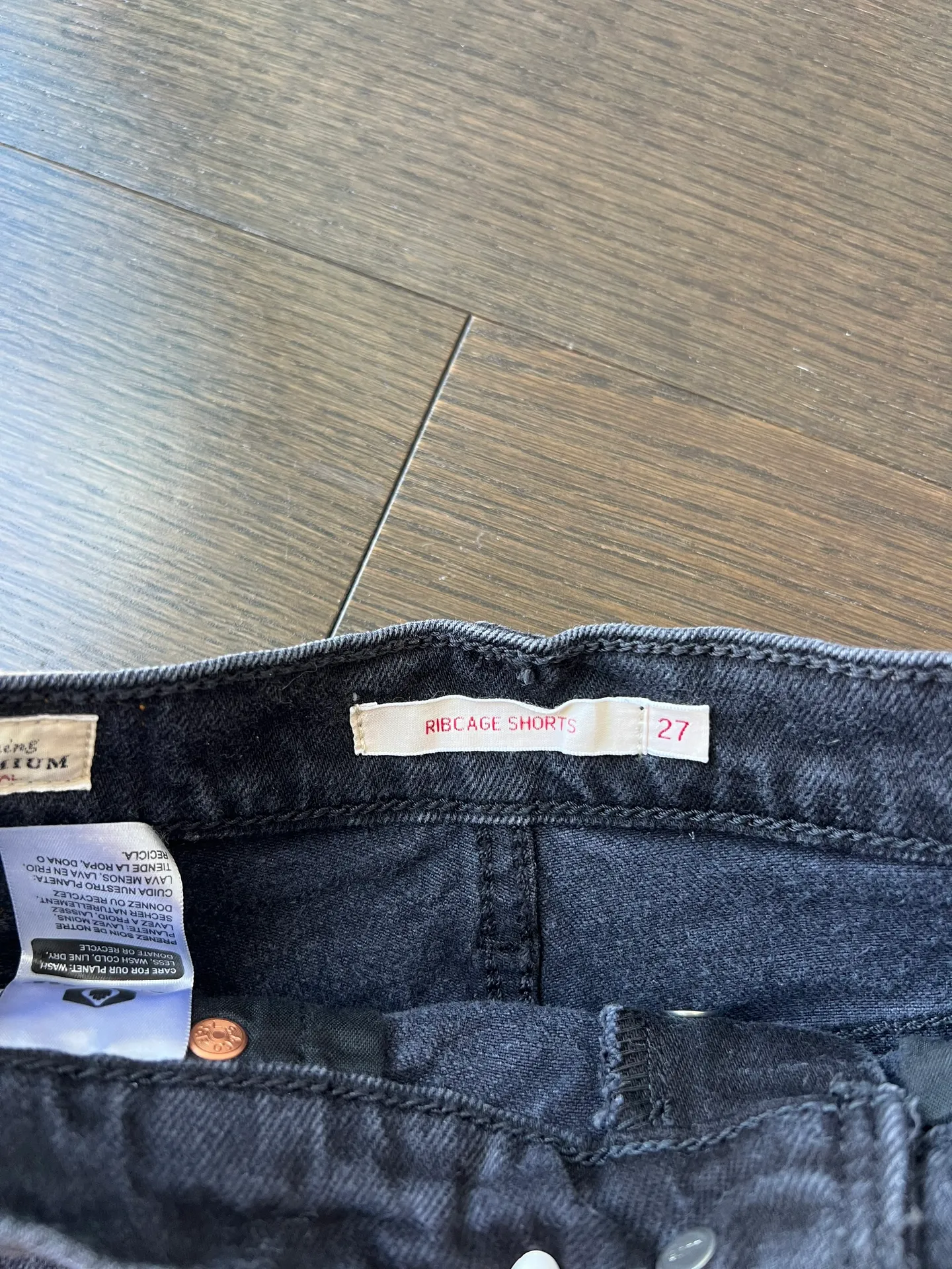 black ribcage shorts - Image 3