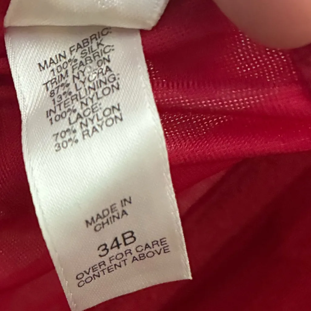 Victoria's Secret Scarlet Lace Bustier 100% Silk 34B - Image 13