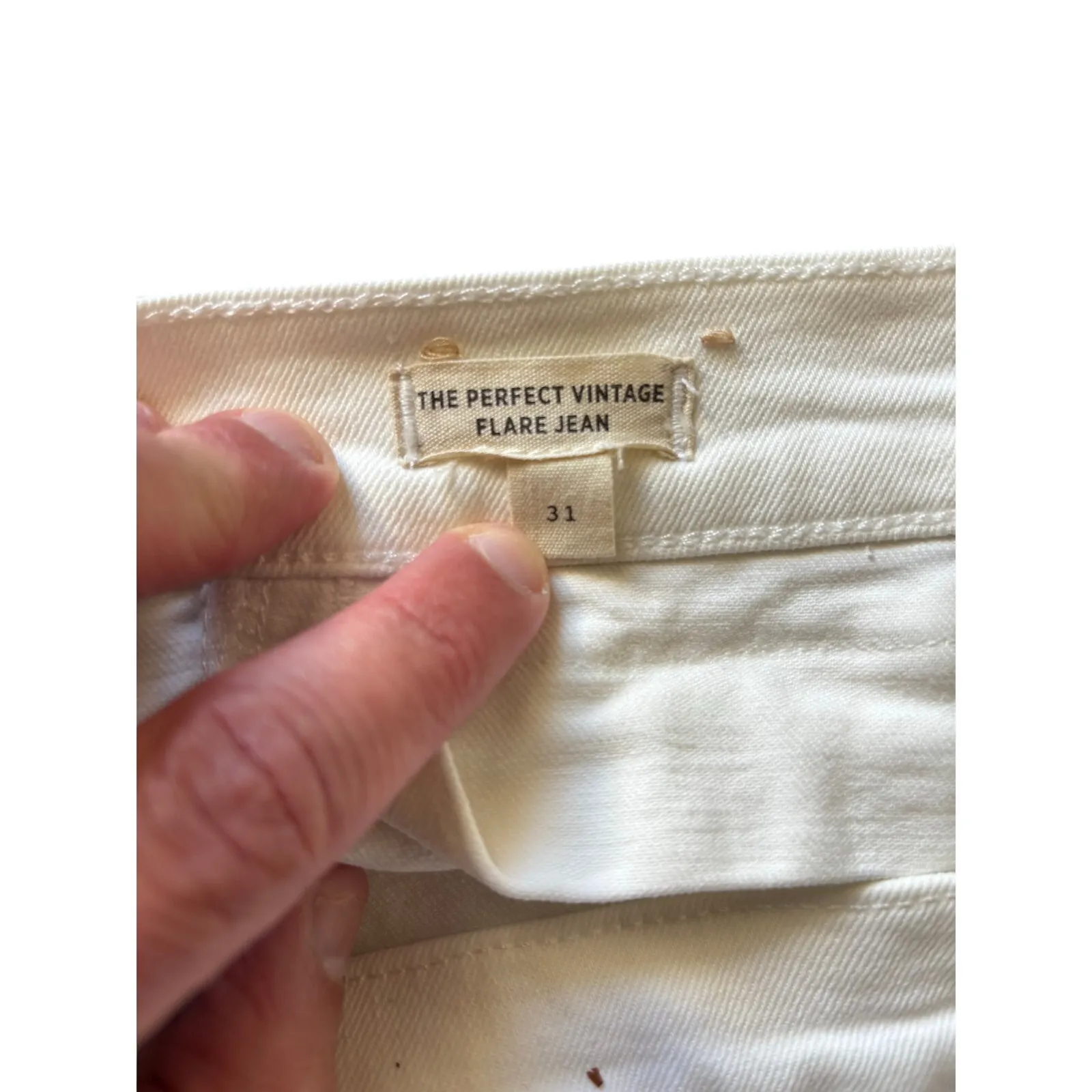 Madewell The Perfect Vintage Flare Jeans, white, women’s size 31 - Image 6