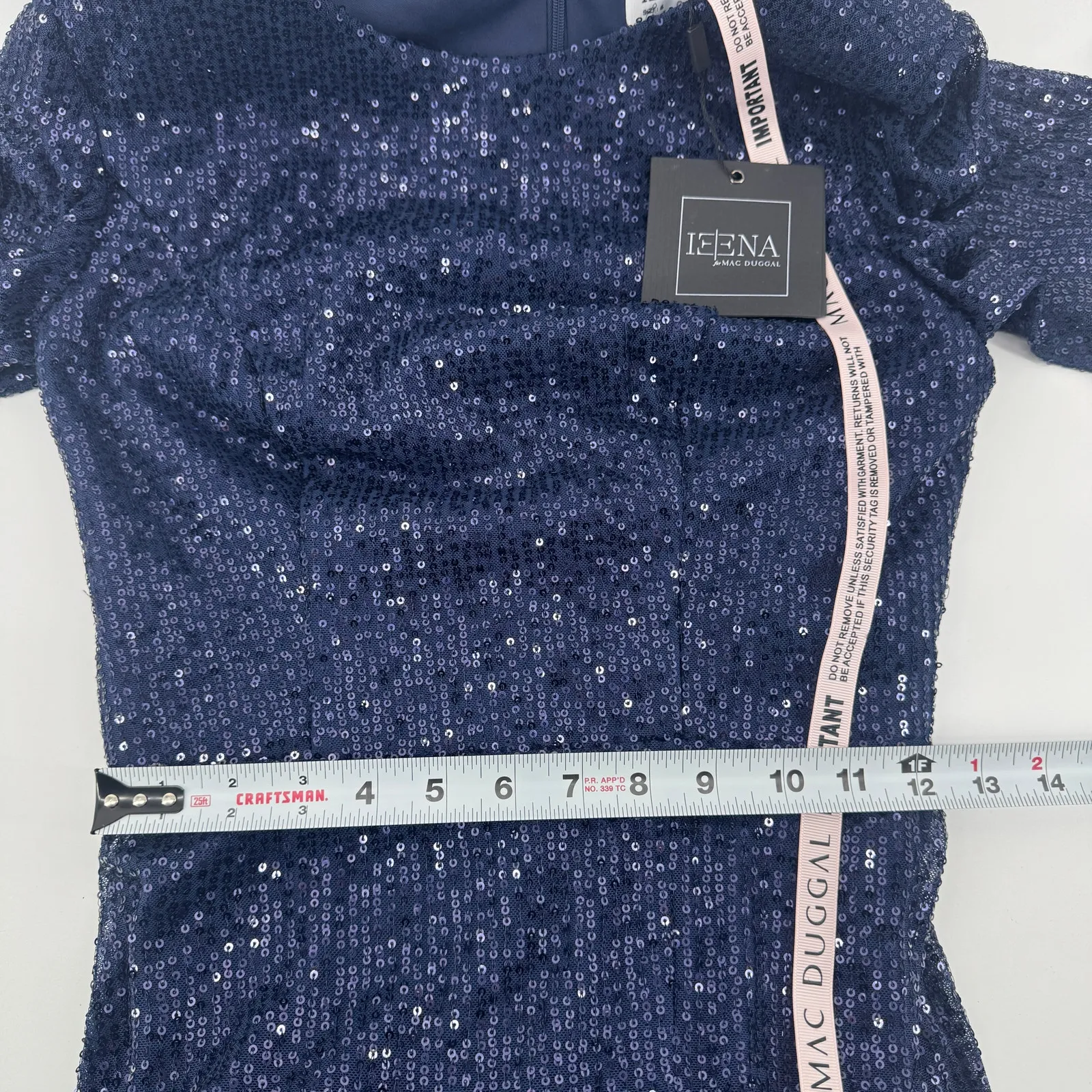 Mac Duggal 42018 Slit Skirt Sequin Dress Womens Sz 6 NWT Glitter Cocktail MOB - Image 11