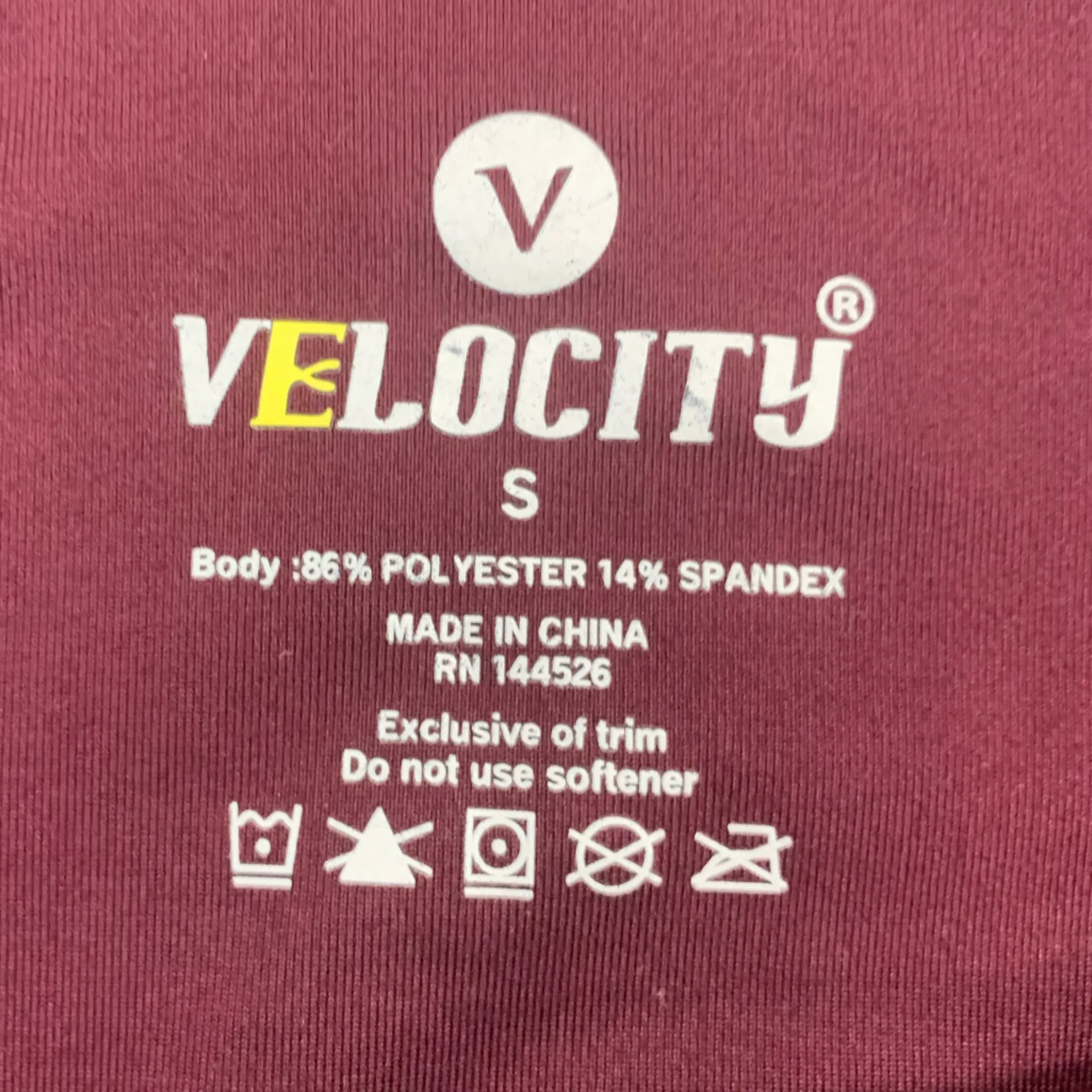 Velocity Burgundy Women’s leggings. Size small - Image 3