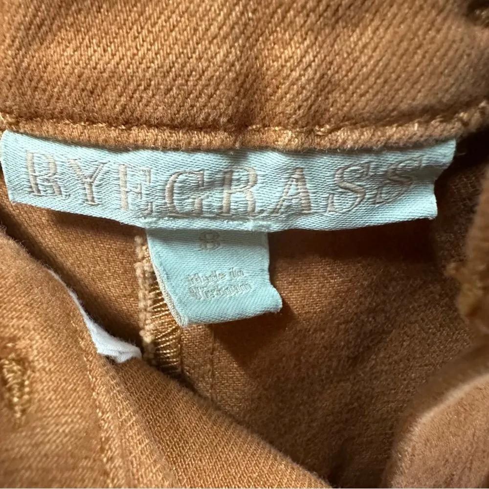 Ryegrass Sierra Paperbag Pleated High Waist Tie Belted Shorts Womens 8 Orange - Image 6