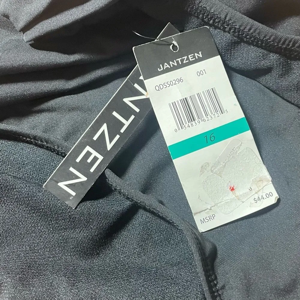 NWT Vintage Jantzen Black Ruched Waistband Bikini Bottom Womens Size 16 | XL NEW - Image 11