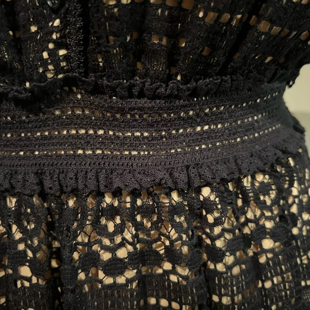 Max Studio  Black Lace Dress Size Medium - Image 7