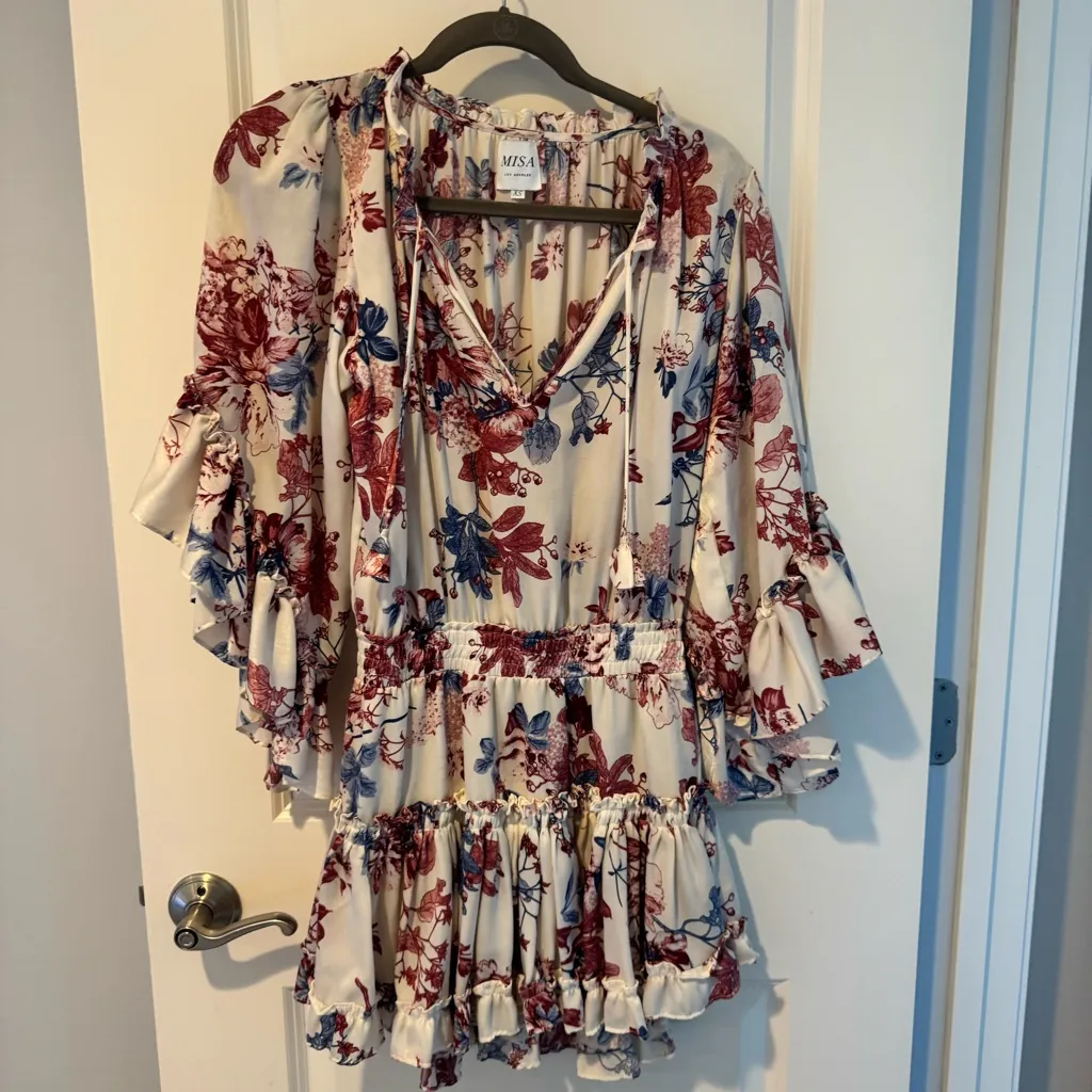 Misa Los Angeles Cecilia Floral Tiered Mini Dress | XS - Image 3