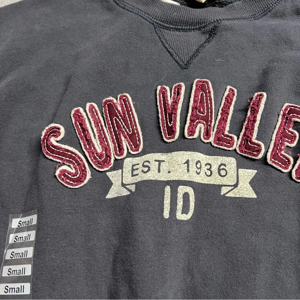 Sun Valley Idaho Graphic Print Navy Blue Crewneck Cotton Sweatshirt Size Small - Image 2