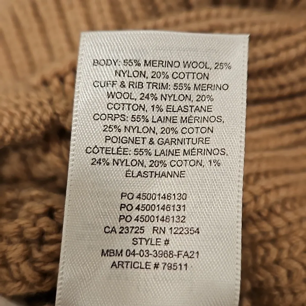 💕ARITZIA WILFRED💕 Alps Cardigan ~ Pom Pom Cable Knit Antique Beige Small - Image 16