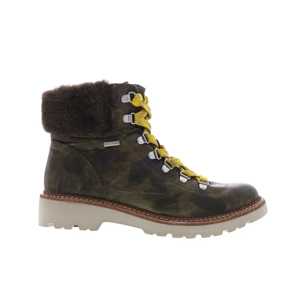 NWT BIONICA DANI WATERPROOF LEATHER GENUINE SHEARLING HIKING BOOTS OLIVE CAMO Green Size 11 - Image 2