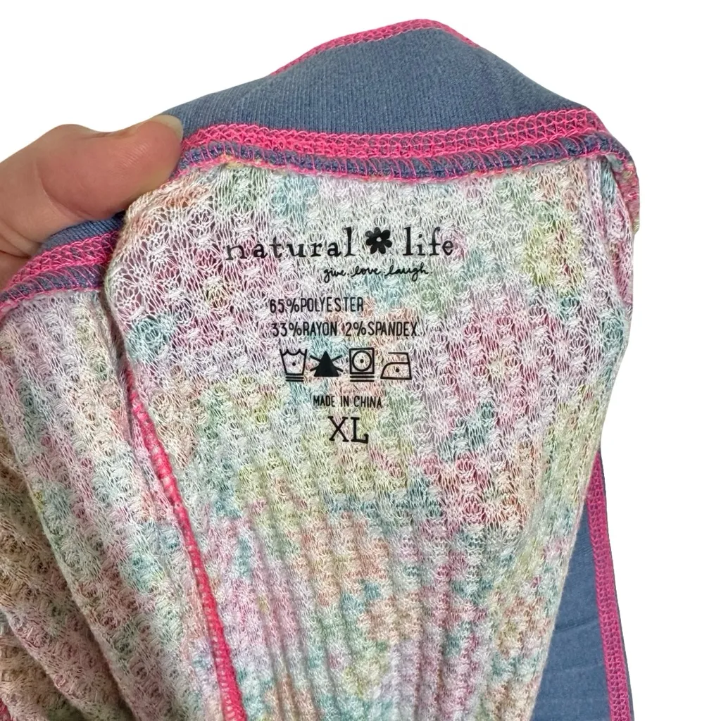 2 Piece Set: Natural Life Mix & Match Waffle Long Johns & Pajama Cami Floral - Image 8