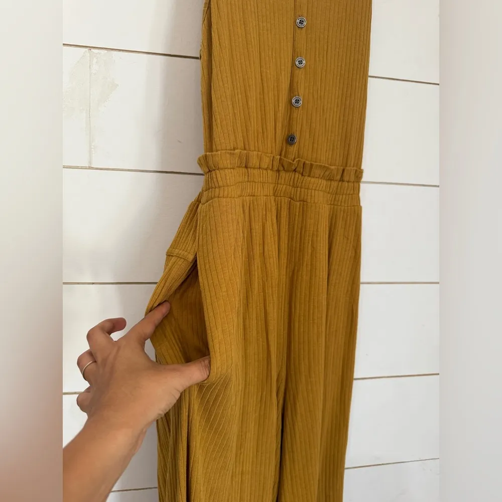 Free People Movement Caught My Tempo Jumpsuit Open back wide leg S - Image 3