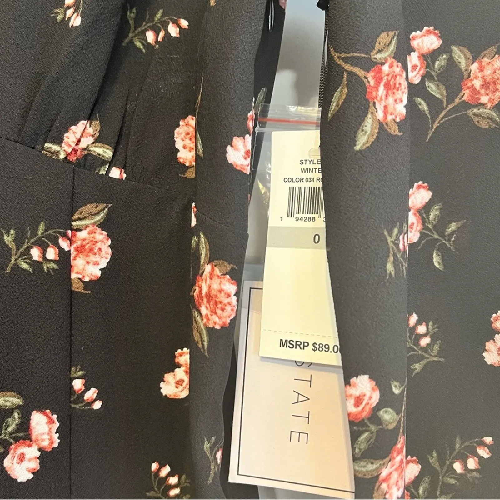 1. State Black‎ Floral Button Detail Blouse Size 0 - Image 7